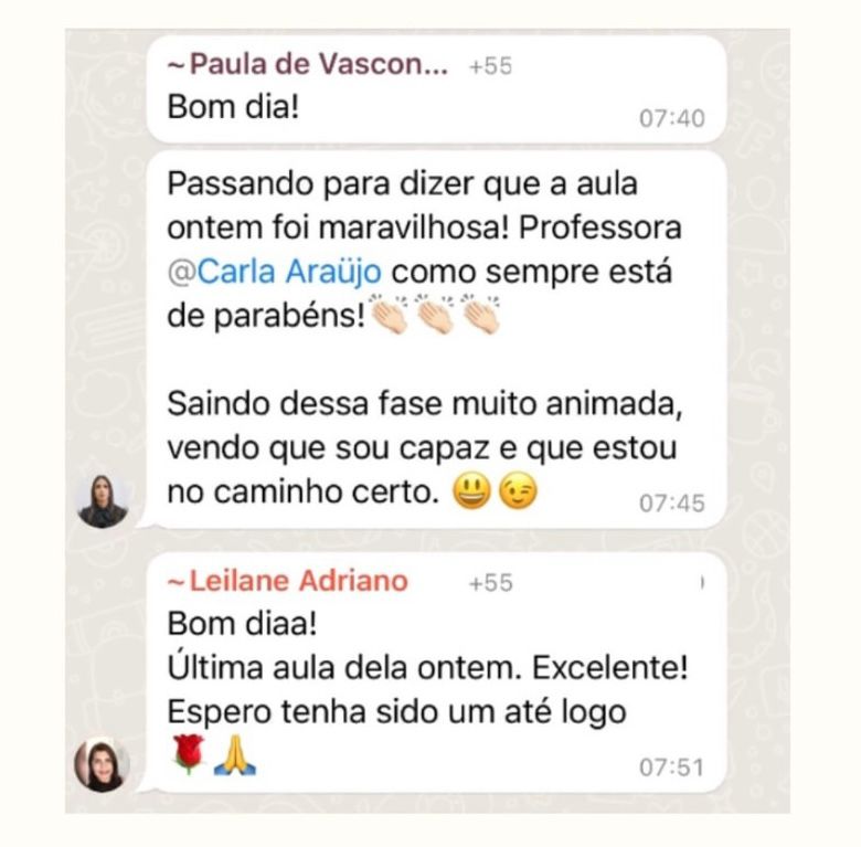 Depoimento real - Professora Carla Araújo